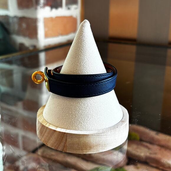 HERMES Bleu Nuit Swift Double Tour Kelly Bracelet - Picture 2 of 5